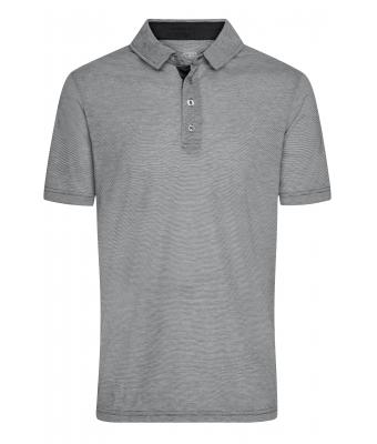 Men Men's Polo Bicolor Carbon/white 8593