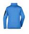 Dames Ladies' Knitted Fleece Jacket Royal-melange/rood 8304