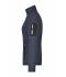 Dames Ladies' Knitted Fleece Jacket Donkergrijs-melange/zilver 8304
