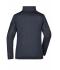Dames Ladies' Knitted Fleece Jacket Donkergrijs-melange/zilver 8304