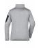 Dames Ladies' Knitted Fleece Jacket Lichtgrijs-melange/rood 8304