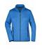 Dames Ladies' Knitted Fleece Jacket Royal-melange/rood 8304