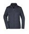 Dames Ladies' Knitted Fleece Jacket Donkergrijs-melange/zilver 8304