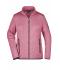 Ladies Ladies' Knitted Fleece Jacket Pink-melange/off-white 8304