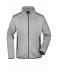 Herren Men's Knitted Fleece Jacket Light-grey-melange/red 8305