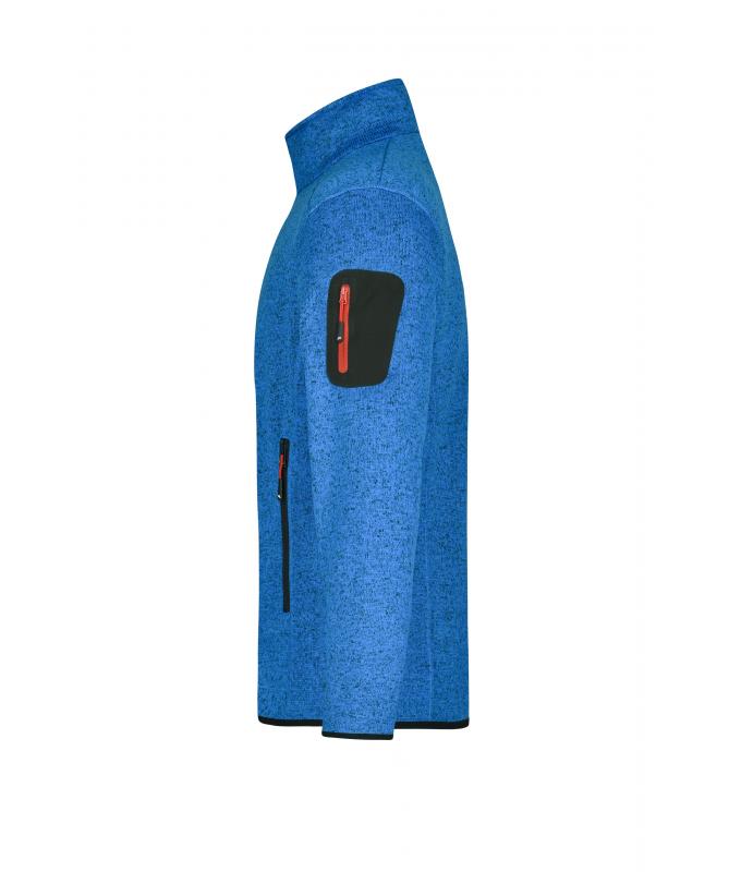 Homme Veste polaire tricoté homme Royal-mélange/rouge 8305