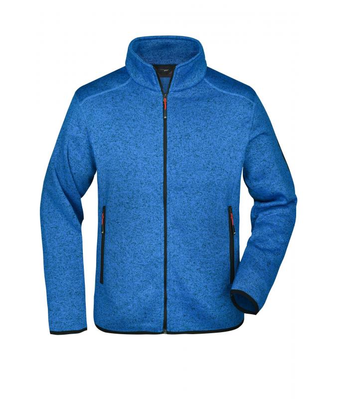 Homme Veste polaire tricoté homme Royal-mélange/rouge 8305