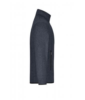 Homme Veste polaire tricoté homme Gris-foncé-mélange/argent 8305