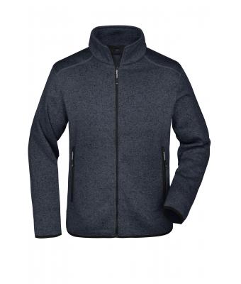 Homme Veste polaire tricoté homme Gris-foncé-mélange/argent 8305