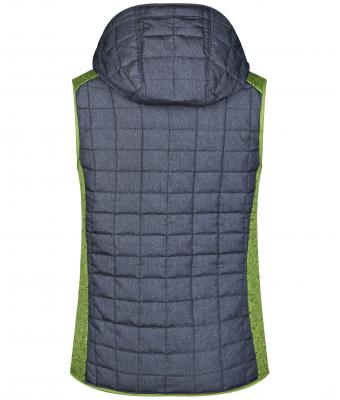 Femme Gilet femme hybride tricoté Kiwi-mélange/anthracite-mélange 8679