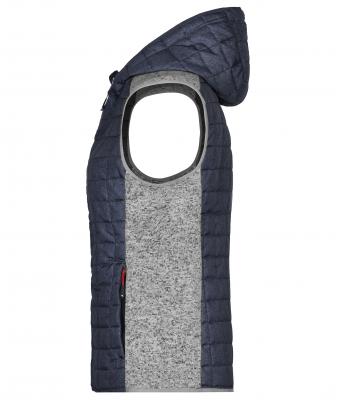 Femme Gilet femme hybride tricoté Mélange-clair/anthracite-mélange 8679