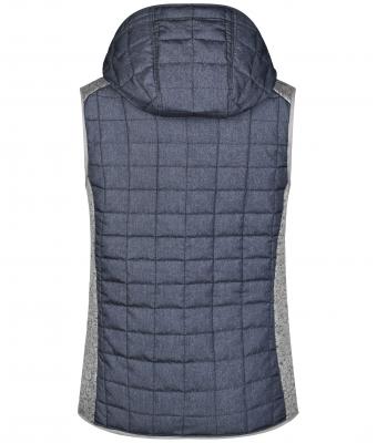 Femme Gilet femme hybride tricoté Mélange-clair/anthracite-mélange 8679