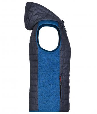 Femme Gilet femme hybride tricoté Royal-mélange/anthracite-mélange 8679