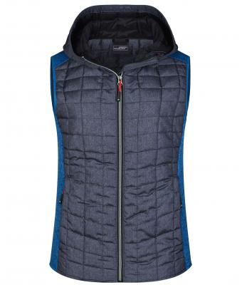 Femme Gilet femme hybride tricoté Royal-mélange/anthracite-mélange 8679