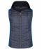 Femme Gilet femme hybride tricoté Royal-mélange/anthracite-mélange 8679