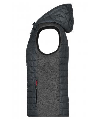 Ladies Ladies' Knitted Hybrid Vest Grey-melange/anthracite-melange 8679