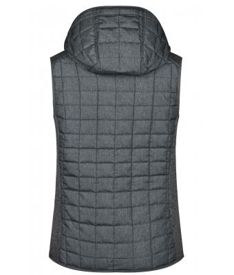 Ladies Ladies' Knitted Hybrid Vest Grey-melange/anthracite-melange 8679