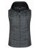 Ladies Ladies' Knitted Hybrid Vest Grey-melange/anthracite-melange 8679