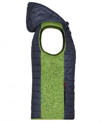 Ladies Ladies' Knitted Hybrid Vest Kiwi-melange/anthracite-melange 8679