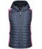 Ladies Ladies' Knitted Hybrid Vest Pink-melange/anthracite-melange 8679