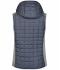 Dames Ladies' Knitted Hybrid Vest Licht melange/antraciet-melange 8679