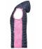 Dames Ladies' Knitted Hybrid Vest Roze/antraciet-melange 8679