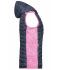 Dames Ladies' Knitted Hybrid Vest Roze/antraciet-melange 8679