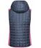 Dames Ladies' Knitted Hybrid Vest Roze/antraciet-melange 8679