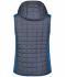 Dames Ladies' Knitted Hybrid Vest Royal-melange/antraciet-melange 8679