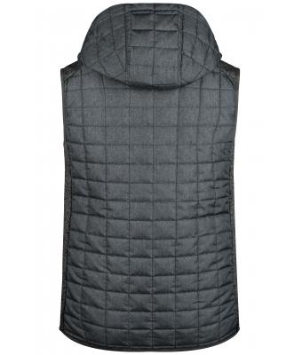Homme Gilet homme hybride tricoté Gris-mélange/anthracite-mélange 8680