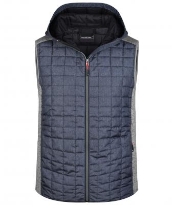 Homme Gilet homme hybride tricoté Mélange-clair/anthracite-mélange 8680