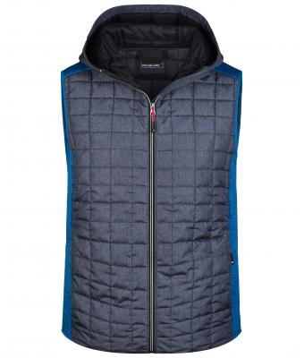 Homme Gilet homme hybride tricoté Royal-mélange/anthracite-mélange 8680