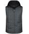 Herren Men's Knitted Hybrid Vest Grey-melange/anthracite-melange 8680