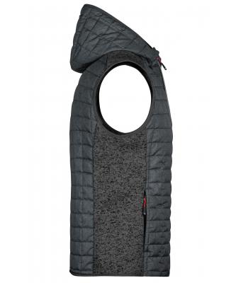 Men Men's Knitted Hybrid Vest Grey-melange/anthracite-melange 8680
