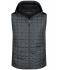 Men Men's Knitted Hybrid Vest Grey-melange/anthracite-melange 8680