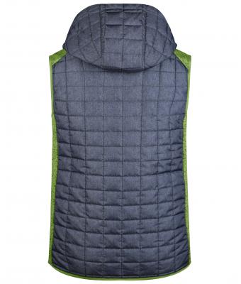 Heren Men's Knitted Hybrid Vest Kiwi-melange/antraciet-melange 8680