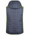 Heren Men's Knitted Hybrid Vest Kiwi-melange/antraciet-melange 8680