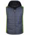 Heren Men's Knitted Hybrid Vest Kiwi-melange/antraciet-melange 8680