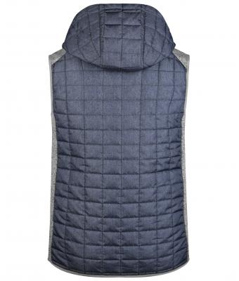 Heren Men's Knitted Hybrid Vest Licht melange/antraciet-melange 8680