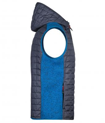 Heren Men's Knitted Hybrid Vest Royal-melange/antraciet-melange 8680