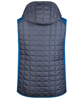 Heren Men's Knitted Hybrid Vest Royal-melange/antraciet-melange 8680