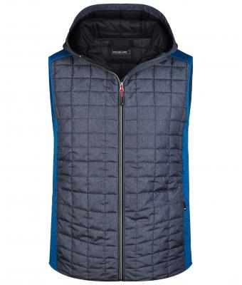 Heren Men's Knitted Hybrid Vest Royal-melange/antraciet-melange 8680
