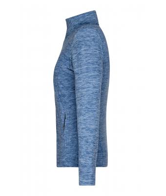 Dames Ladies' Fleece Jacket Blauw-melange/navy 8428