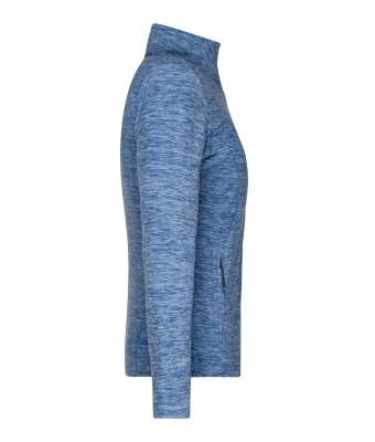 Dames Ladies' Fleece Jacket Blauw-melange/navy 8428