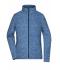 Dames Ladies' Fleece Jacket Blauw-melange/navy 8428