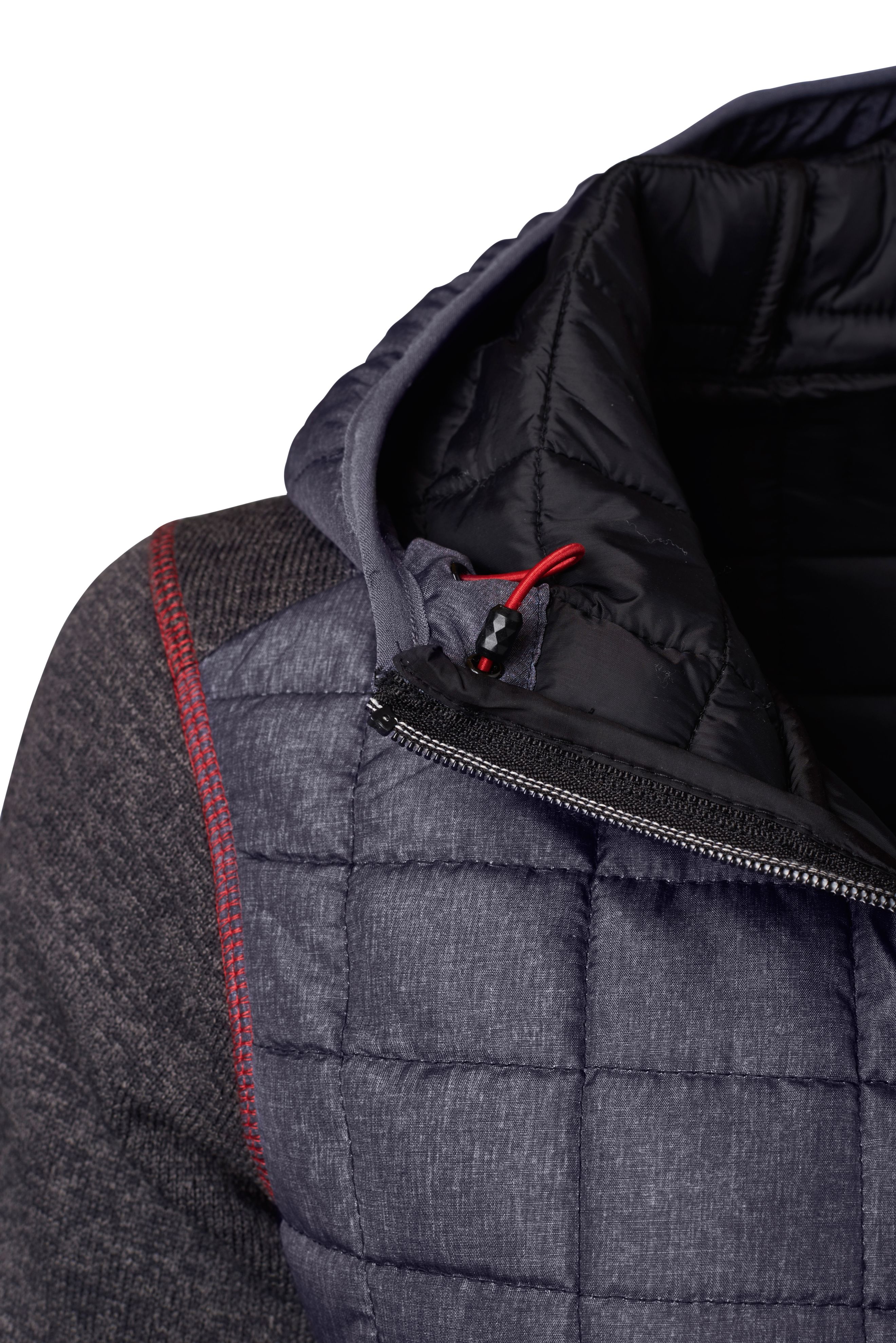 Daiber JN741 Strickfleecejacke im stylischen Materialmix grau/pink (pink-melange/anthracite-melange) main image 1