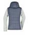 Damen Ladies' Knitted Hybrid Jacket Light-melange/anthracite-melange 8500