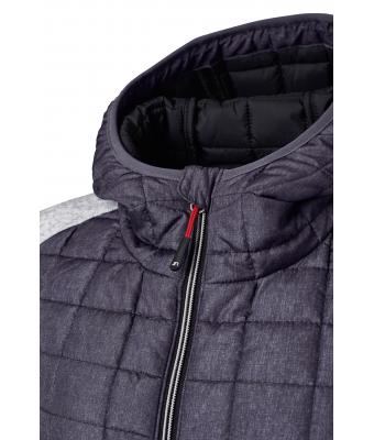 Damen Ladies' Knitted Hybrid Jacket Light-melange/anthracite-melange 8500