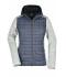 Damen Ladies' Knitted Hybrid Jacket Light-melange/anthracite-melange 8500