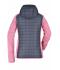 Damen Ladies' Knitted Hybrid Jacket Pink-melange/anthracite-melange 8500